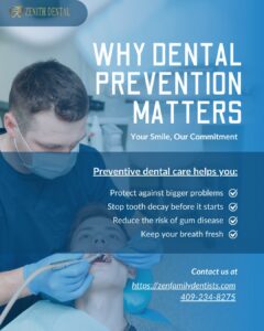 Contact Zenith Dental for priority emergency dental care near Galveston and receive the prompt attention you deserve.